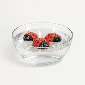 Crate & Barrel Ladybug Floating Candles Set of 18 x 2 packages =36 Candles NWT